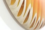 Long Shadow Series 26 (ash pale with orange sunset vertical) | Sculptures by Todd McCollister. Item composed of wood in contemporary or eclectic & maximalism style
