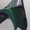 "Nyx" lounge chair in liquid green lacquered fiberglas | Chairs by Carcino Design. Item compatible with contemporary and eclectic & maximalism style