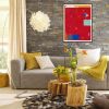 Red composition VI | Oil And Acrylic Painting in Paintings by Luis Medina. Item made of paper works with minimalism & contemporary style