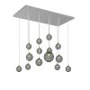 Napa Art Glass Globe Pendants Chandelier with mesh design | Pendants by Galilee Lighting. Item composed of metal and glass in modern style