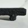 Large Shelf Riser in Carbon Black Concrete with Gunmetal Riv | Decorative Tray in Decorative Objects by Carolyn Powers Designs. Item composed of brass and concrete in minimalism or contemporary style