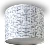 Letter from India Ceiling Drum | Flush Mounts by Robin Ann Meyer. Item composed of fabric and metal in minimalism or contemporary style