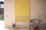 YELLOW Chunky Macrame Wall Hanging, XL Macrame Wall Hanging | Wall Hangings by Vila Vera. Item composed of cotton