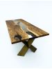 conference table | epoxy table | resin wood table | handmade | Tables by Tinella Collection. Item composed of walnut in boho or minimalism style