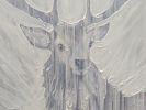 Resilience, a Winter White Stag painting | Oil And Acrylic Painting in Paintings by Gill Bustamante. Item made of canvas works with minimalism & contemporary style