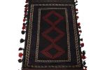 Rug & Kilim's Baluch Tribal rug with Black and Red Tribal | Area Rug in Rugs by Rug and Kilim. Item composed of wool