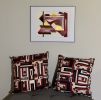 Collage Print Throw Pillow | Cushion in Pillows by Bent Street Collage Art & Design. Item composed of cotton in boho or mid century modern style