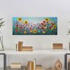 Happy Flower Dance | Oil And Acrylic Painting in Paintings by DaggArt. Item composed of canvas