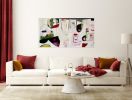 Please please me tryptich 36" x 72" | Oil And Acrylic Painting in Paintings by Irene Nelson. Item made of wood & synthetic