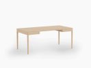 FRONT – Minimalist Work Desk in Solid Ash Wood | Tables by MOR Design. Item made of wood works with minimalism & mediterranean style