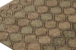Vintage Distressed Runner Rug, Beige-Brown Geometric Pattern | Area Rug in Rugs by Rug and Kilim