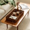 Big Wavy Tray (Teak Stained) | Decorative Tray in Decorative Objects by Hastshilp. Item works with boho & minimalism style