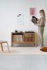 JAMM LOW 111 - small record player stand, audio console made | Sideboard in Storage by Mo Woodwork. Item composed of oak wood in minimalism or mid century modern style