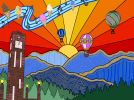 Simpsonville Mural Mockup | Illustrative Design | Street Murals by Christine Crawford | Christine C Creates