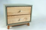 Dwarf2 | Nightstand in Storage by Curly Woods. Item made of oak wood & concrete compatible with mid century modern and industrial style