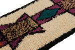 Vintage Moroccan Runner with Polychromatic Geometric | Area Rug in Rugs by Rug and Kilim