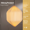 Oblong Origami Pendant | Pendants by FIG Living. Item made of paper works with minimalism & asian style