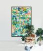 Tropical Day | Oil And Acrylic Painting in Paintings by Jill Krutick | Jill Krutick Fine Art in Mamaroneck. Item made of canvas