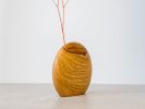 Kva Modern Wooden Vase Mini - Naturel Kestane | Vases & Vessels by Foia. Item composed of wood in boho or contemporary style