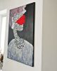 SOLD - REALLY, GIRL?! - portrait painting | Oil And Acrylic Painting in Paintings by Marinela Puscasu. Item made of canvas with synthetic works with boho & contemporary style