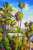 California. Palm trees. Beach. | Oil And Acrylic Painting in Paintings by IRYNA KASTSOVA. Item made of canvas compatible with coastal and mediterranean style