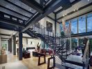 Custom Stair + Bridge | Sculptures by Amuneal. Item composed of steel & glass