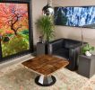 Labyrinth | Coffee Table in Tables by Cline Originals. Item composed of walnut and steel in mid century modern or contemporary style