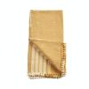 Reyti Ochre Organic Cotton Handloom Throw | Linens & Bedding by Studio Variously. Item made of cotton