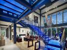 Custom Stair + Bridge | Sculptures by Amuneal. Item composed of steel & glass