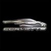C8 Corvette 3D Gesture Stainless Steel sign | Signage by Jan Sullivan Fowler. Item composed of steel