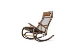Qvist Rocking Chair & Footstool | Chairs by Peter Qvist. Item made of birch wood & fabric compatible with minimalism and contemporary style