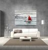 Scarlet Sails | Oil And Acrylic Painting in Paintings by Irena Orlov. Item composed of canvas and synthetic