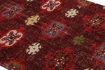 Vintage Mid-Century Purple And Red Geometric Wool Rug | Area Rug in Rugs by Rug and Kilim