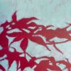 Sunrise Japanese Maple: 20 x 20" Oil Painting | Oil And Acrylic Painting in Paintings by Christine So. Item made of canvas works with boho & contemporary style