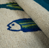 Nautical Nook Embroidered Rug | Area Rug in Rugs by Weaver. Item composed of wool in mid century modern or contemporary style
