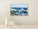 Quiet Tide | Oil And Acrylic Painting in Paintings by Lisa Elley ART. Item composed of canvas in minimalism or mid century modern style
