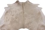 Rug & Kilim’s Contemporary Cowhide Rug in White and Rose | Area Rug in Rugs by Rug and Kilim