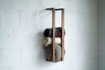 Modern Blanket Wall Rack | Storage by THE IRON ROOTS DESIGNS. Item made of oak wood compatible with minimalism and modern style