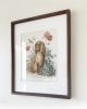 Bespoke Pet Portrait | Prints by Studio Linnæus. Item made of walnut & glass compatible with boho and mid century modern style
