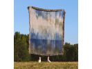 Skies - Jacquard Woven Throw Blanket | Linens & Bedding by Jessie Bloom. Item made of cotton compatible with boho and minimalism style