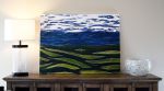 Blue Foothills | Oil And Acrylic Painting in Paintings by Leilani Norman Art & Design. Item made of canvas with synthetic works with contemporary & transitional style