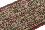 Vintage Runner in Beige with Green and Red Floral Patterns | Area Rug in Rugs by Rug and Kilim