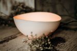 Large Porcelain bowl/candle holder. Snow-white,translucent | Decorative Bowl in Decorative Objects by ENOceramics. Item compatible with minimalism and contemporary style