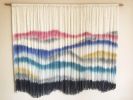 ALOFT Multi color Pastel Textile Wall Fiber Art | Macrame Wall Hanging in Wall Hangings by Wallflowers Hanging Art. Item composed of oak wood and wool in boho or contemporary style