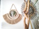 Rope Mirror, Single Round, Boho Mirror, Wall Decoration, | Decorative Objects by Magdyss Home Decor. Item made of wood & cotton compatible with boho and mediterranean style