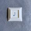 Small Square Plate | blue-and-white Dish | Mamezara | Ceramic Plates by Hideyo. Item composed of ceramic compatible with contemporary and japandi style