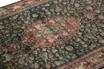 Antique Persian Qum Rug in Brown with Florals and Medallions | Area Rug in Rugs by Rug and Kilim