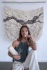 Custom Wall Hanging with natural materials "After the Rain" | Tapestry in Wall Hangings by Rebecca Whitaker Art. Item composed of wood and cotton in minimalism or contemporary style