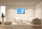 Blue universe | Oil And Acrylic Painting in Paintings by Hugo Auler Jr. Art. Item composed of synthetic