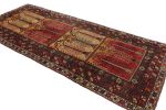 Vintage Konya Rug Mid Century Red Black Gold All Over | Area Rug in Rugs by Rug and Kilim